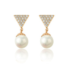 96068 Xuping New Fashion Lady 18K Gold Pearl Drop Earring Jewelry